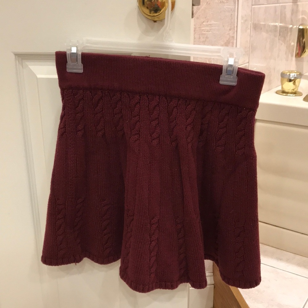 Red sweater skirt